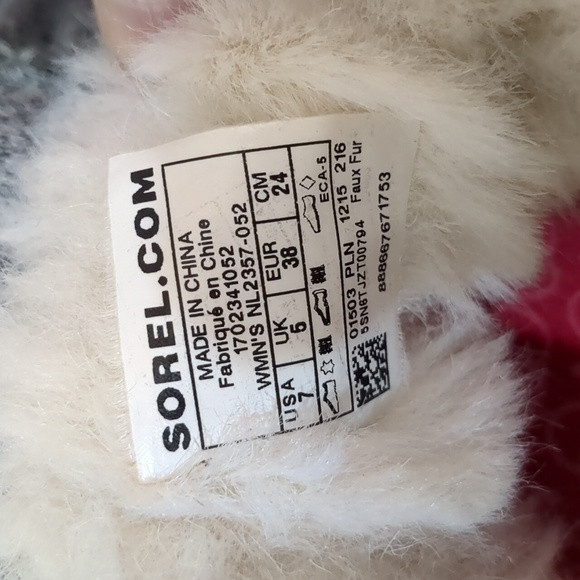 Sorel Out N About women's faux fur lined gray suede winter moccasins size 7 - Picture 9 of 12